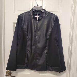 NWT Premise Woman Black Zip Up Jacket Size 1X, Casual, Stylish Ret. $108